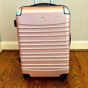 Rose gold hard shell suitcase